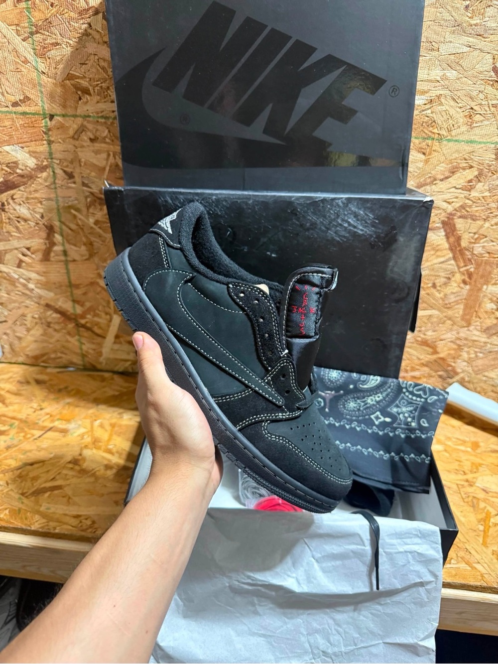 Air Jordan 1 Retro Travis Scott Low “Black Phantom ”(Men Sizes)